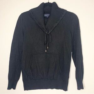 Jones New York | Black Adjustable Cowl Neck Sweater - Medium